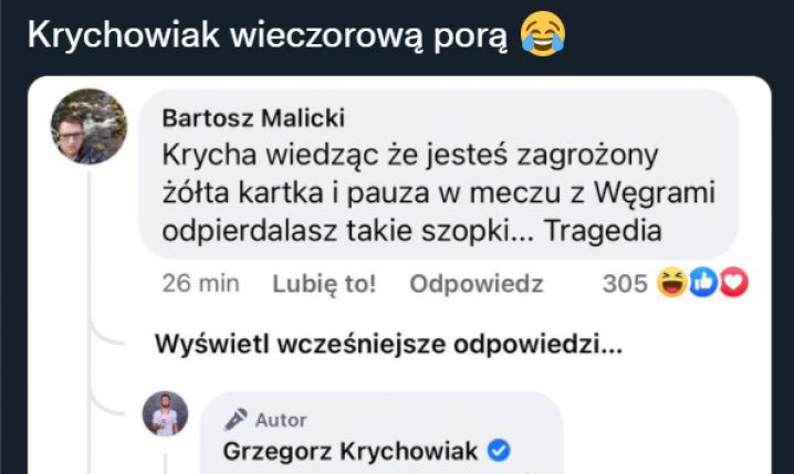 Tak Krychowiak odpowiedział na komentarz kibica... :D